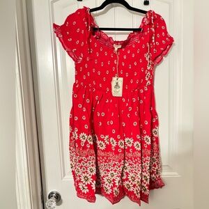 FIELD OF DAISIES SMOCKED DRESS NWT